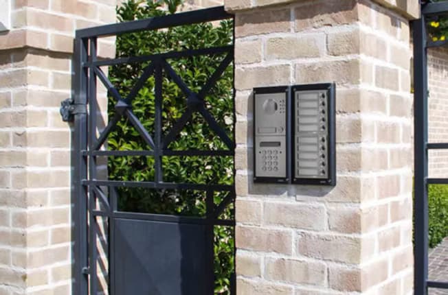 Videx intercom installed at a property entrance
