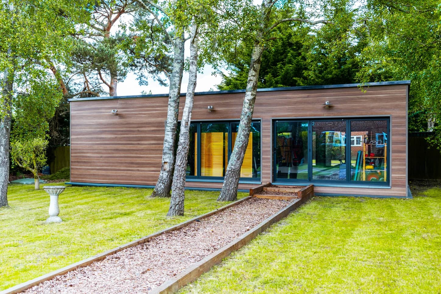 Timber garden office and outdoor living space